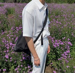 image-2020 summer short-sleeved shirt men's Korean white line handsome casual shirt Japanese all-match thin Hong Kong style top