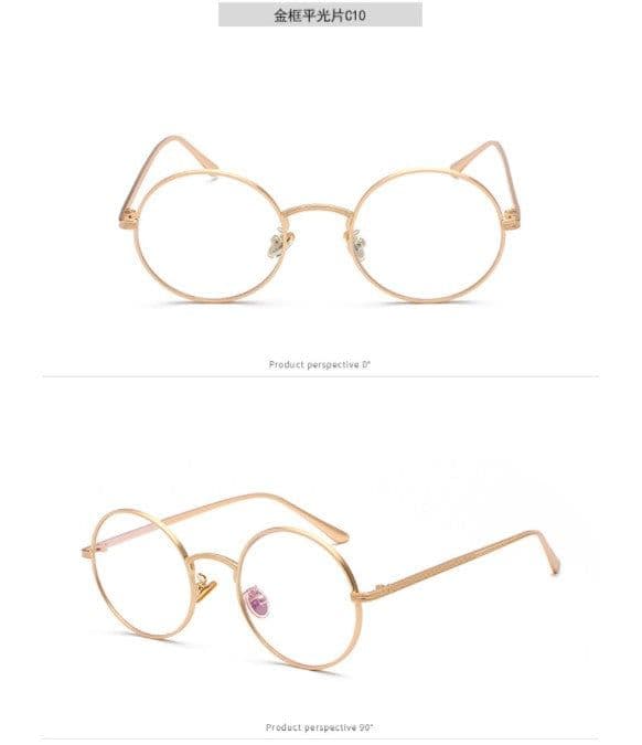 image-Metal round frame sunglasses female Korean version of the trendy retro punk style sunglasses male Harajuku style personality sunglasses 8343