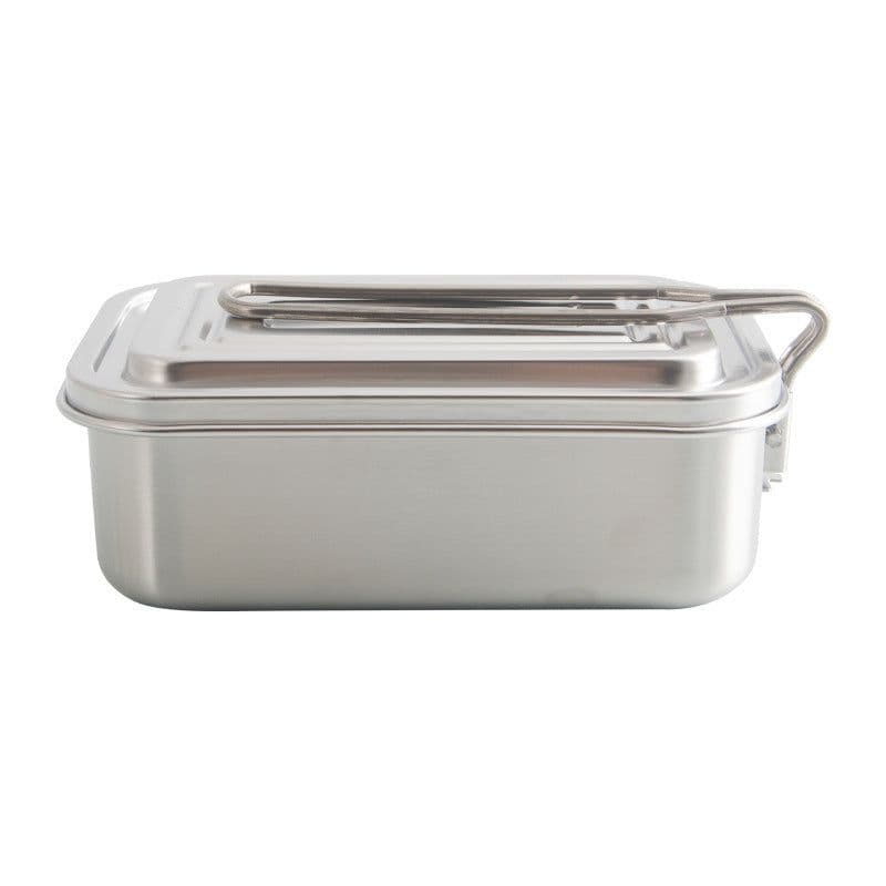 image-Outdoor Camping Stainless Steel Lunch Box Picnic Tableware Set
