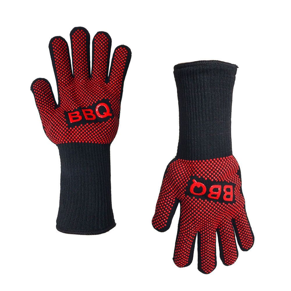 image-Spot high temperature resistant 800 degrees BBQ flame retardant non-slip fireproof barbecue gloves insulated microwave oven oven gloves
