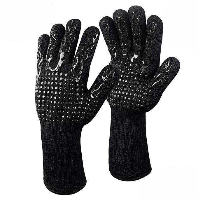 image-Spot high temperature resistant 800 degrees BBQ flame retardant non-slip fireproof barbecue gloves insulated microwave oven oven gloves