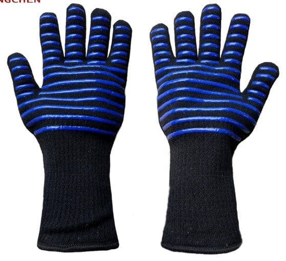image-Spot high temperature resistant 800 degrees BBQ flame retardant non-slip fireproof barbecue gloves insulated microwave oven oven gloves