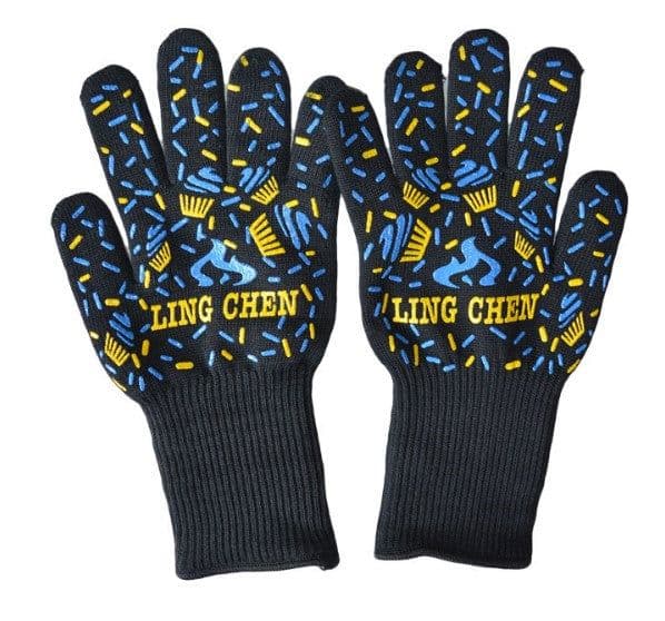 image-Spot high temperature resistant 800 degrees BBQ flame retardant non-slip fireproof barbecue gloves insulated microwave oven oven gloves