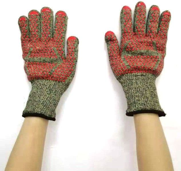 image-Spot high temperature resistant 800 degrees BBQ flame retardant non-slip fireproof barbecue gloves insulated microwave oven oven gloves