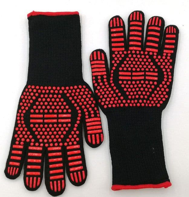 image-Spot high temperature resistant 800 degrees BBQ flame retardant non-slip fireproof barbecue gloves insulated microwave oven oven gloves