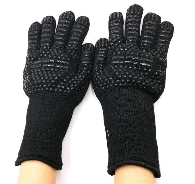 image-Spot high temperature resistant 800 degrees BBQ flame retardant non-slip fireproof barbecue gloves insulated microwave oven oven gloves