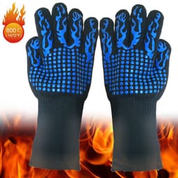 image-Spot high temperature resistant 800 degrees BBQ flame retardant non-slip fireproof barbecue gloves insulated microwave oven oven gloves