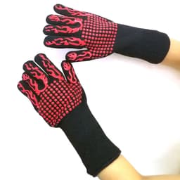 image-Spot high temperature resistant 800 degrees BBQ flame retardant non-slip fireproof barbecue gloves insulated microwave oven oven gloves