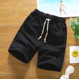 image-2019 summer cotton and linen shorts men's Japanese linen five-point pants men's light casual pants large size tide men's wholesale