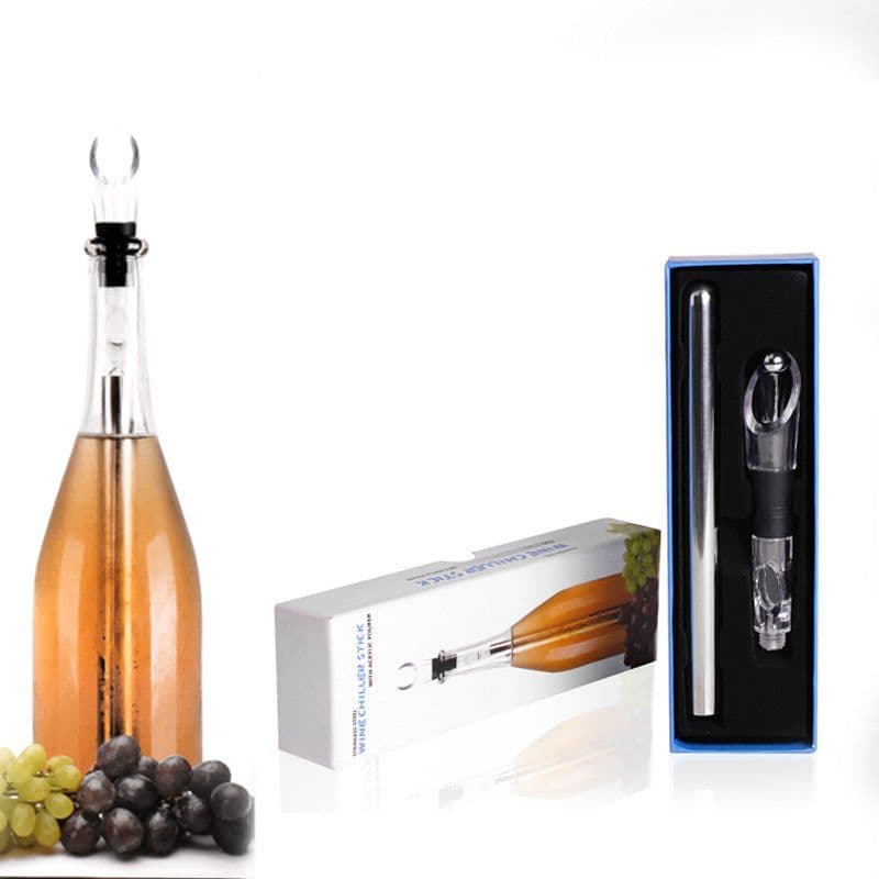 image-Amazon stainless steel red wine stick frozen red wine wine popsicle freezer stick decanter red wine cooling stick