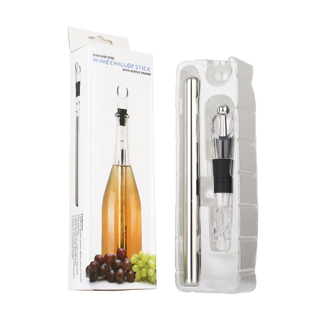 image-Amazon stainless steel red wine stick frozen red wine wine popsicle freezer stick decanter red wine cooling stick
