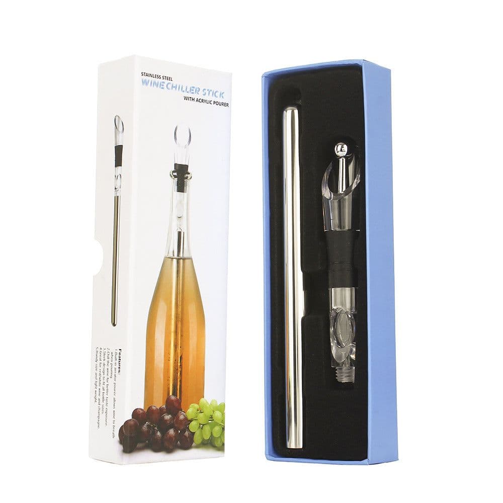 image-Amazon stainless steel red wine stick frozen red wine wine popsicle freezer stick decanter red wine cooling stick