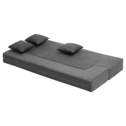 image-VEVOR Folding Sofa Bed, 3-in-1 Foldable Couch Bed with 3 Pillows and Washable Cover, 25D High Density Memory Foam Convertible Sleeper Chair Bed, Futon Couch for Living Room, Bedroom, Dark Grey(Twin)