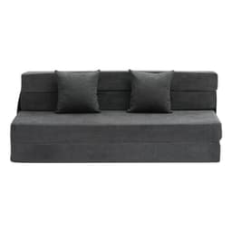 image-VEVOR Folding Sofa Bed, 3-in-1 Foldable Couch Bed with 2 Pillows and Washable Cover, 25D High Density Memory Foam Convertible Sleeper Chair Bed, Futon Couch for Living Room, Bedroom, Dark Grey(Queen)
