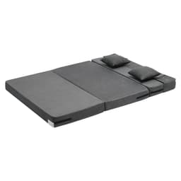 image-VEVOR Folding Sofa Bed, 3-in-1 Foldable Couch Bed with 2 Pillows and Washable Cover, 25D High Density Memory Foam Convertible Sleeper Chair Bed, Futon Couch for Living Room, Bedroom, Dark Grey(Queen)