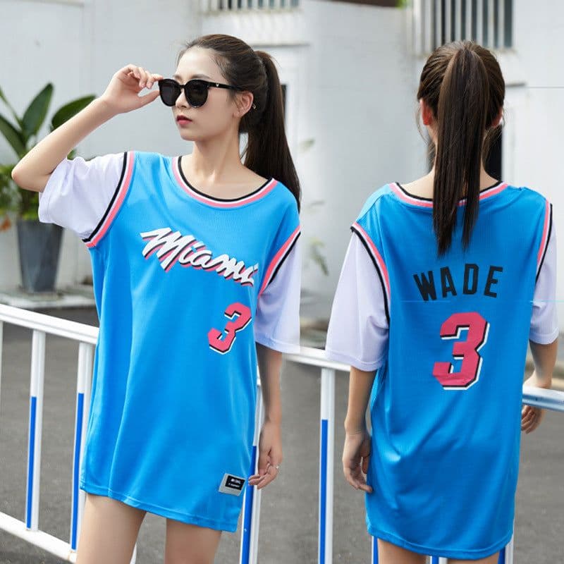 image-Fake two pieces of basketball clothing Korean version of sports t-shirt male and female students short-sleeved loose casual ball clothing class clothing wholesale