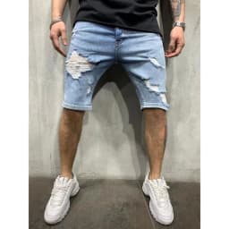 image-European and American new denim pants with holes and slimming slimming men's mid-pants cross-border exclusively for men's jeans in Europe