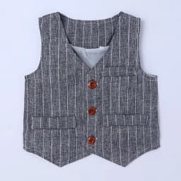 image-European and American Amazon Boys Gentleman Set Spring and Autumn New Products Children's Vest White Shirt Striped Pants Three-piece Set