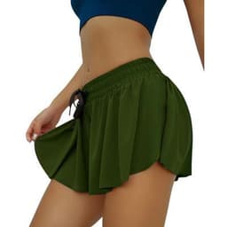 image-European and American foreign trade leisure sports anti-glare fake two pieces of thin sports gym naked yoga breathable shorts burst