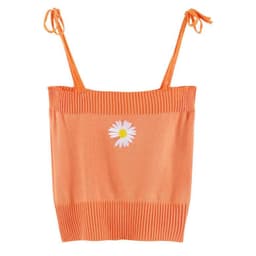 image-2020 new summer net celebrity bottoming knitted small camisole embroidered self-cultivation outer wear cropped short top women