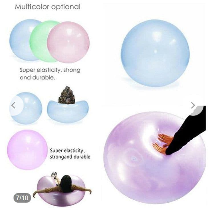 image-Amazon Hot Selling Bubble Ball Summer TPR Decompression Super Large Inflatable Ball Water Injection Bubble Ball Yiwu Toy