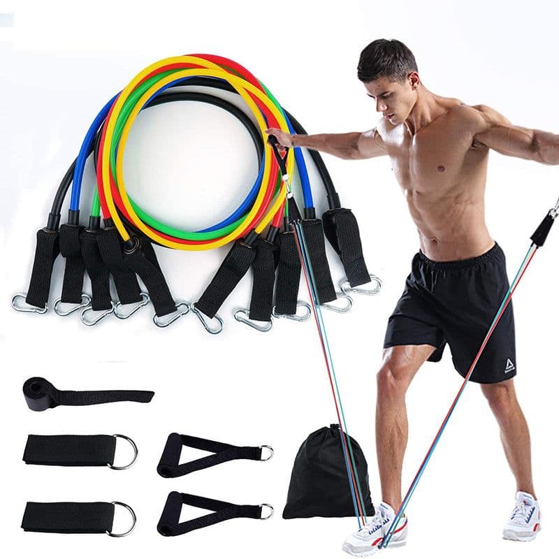 image-11Pcs Fitness Equipment Resistance Band Set