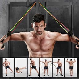image-11Pcs Fitness Equipment Resistance Band Set