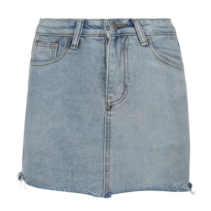 image-2020 AliExpress Foreign Trade Fashion Sexy Pants Lining Split Pocket Jeans Skirt Female One Drop Shipping