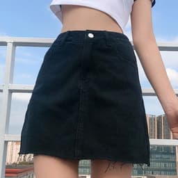 image-2020 AliExpress Foreign Trade Fashion Sexy Pants Lining Split Pocket Jeans Skirt Female One Drop Shipping