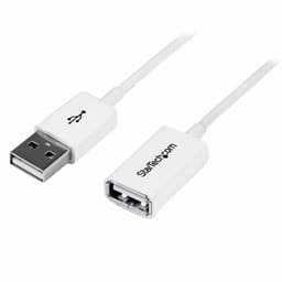 image-USB Cable Startech USBEXTPAA1MW White