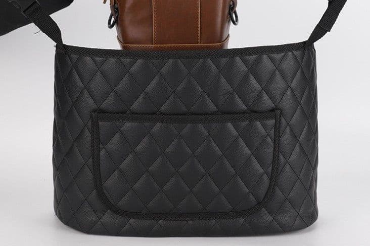 image-Car storage net pocket between two seats, extra pocket storage supplies, car suspension type car storage bag