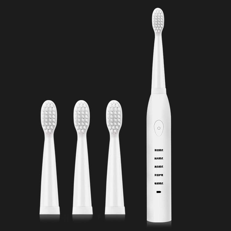 image-Electric toothbrush sonic vibration soft hair five-speed adjustment household USB charging waterproof adult toothbrush factory direct sales