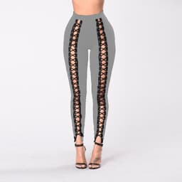 image-European and American new sexy leggings with corns, women's straps, slim, tight legs, hips, thin legs, plus size