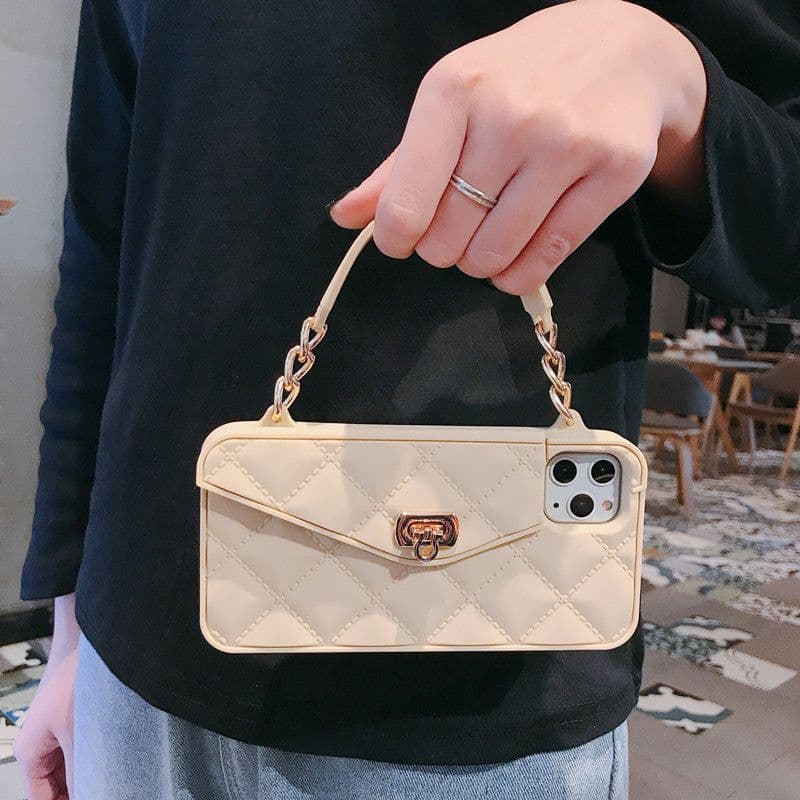 image-Suitable for iphone11 mobile phone shell small fragrant wind diamond card wallet with lanyard new p30pro protective cover
