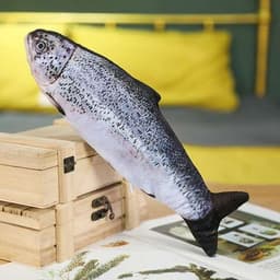 image-Douyin will be able to beat the fish swing toy fish jump and will be able to move the fish net red simulation fish toy children electric fish