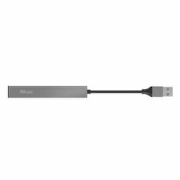 image-USB Hub Trust 23786 USB x 4 Grey Silver Aluminium 3600 W