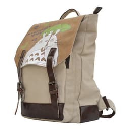 image-Canvas Totoro Backpack - Anime School Bag Khaki