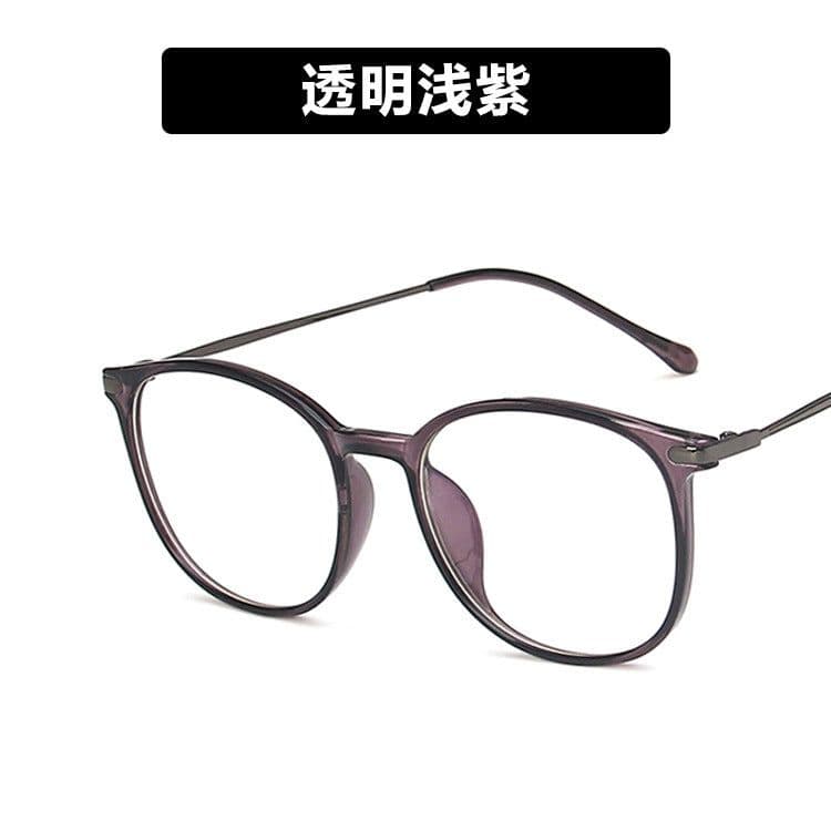 image-Anti-blue light rice nail decorative glasses frame 2020 new fashion flat mirror TR90 frame glasses 8271 college style