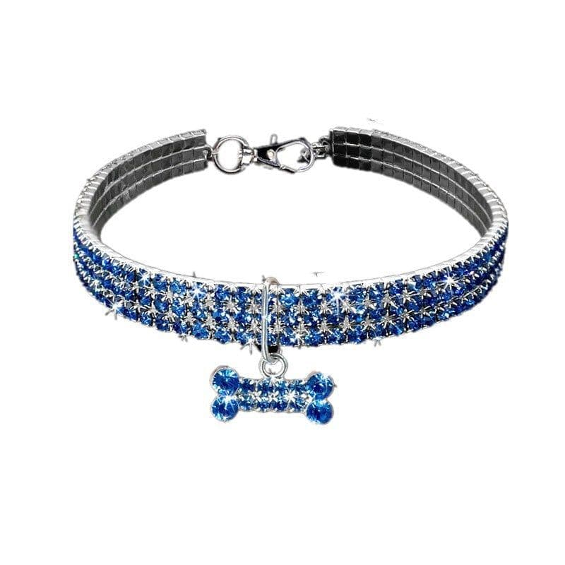 image-Explosive Manufacturers Pet Products Three-row Elastic Necklace Pet Collar Bones Dog Accessories Cross-border E-commerce
