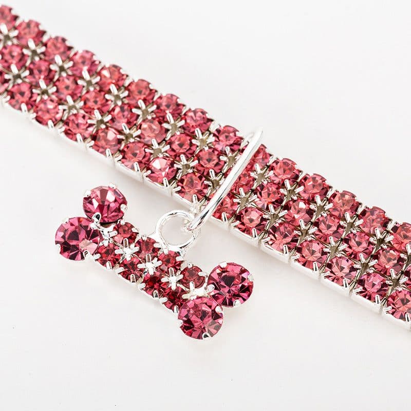 image-Explosive Manufacturers Pet Products Three-row Elastic Necklace Pet Collar Bones Dog Accessories Cross-border E-commerce