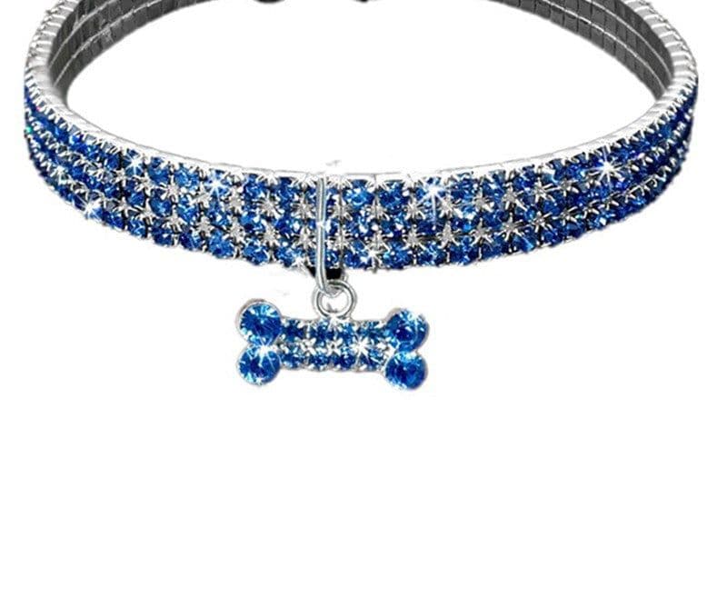 image-Explosive Manufacturers Pet Products Three-row Elastic Necklace Pet Collar Bones Dog Accessories Cross-border E-commerce