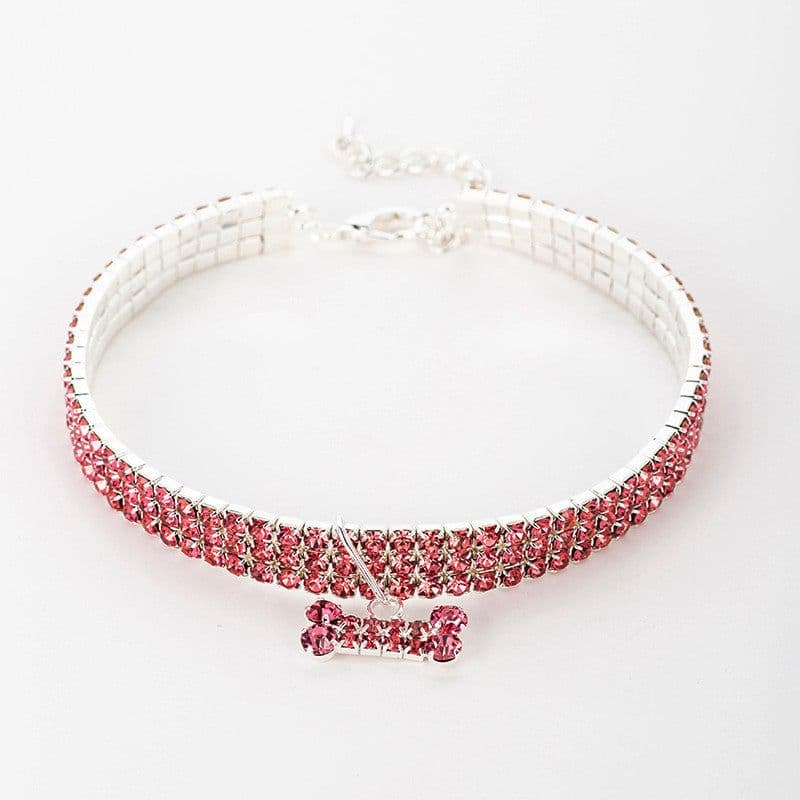 image-Explosive Manufacturers Pet Products Three-row Elastic Necklace Pet Collar Bones Dog Accessories Cross-border E-commerce