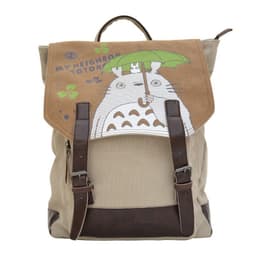 image-Canvas Totoro Backpack - Anime School Bag Khaki