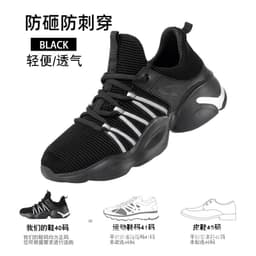 image-New cross-border safety shoes, flying woven lightweight steel head, anti-smashing, puncture, wear-resistant protective work labor protection shoes