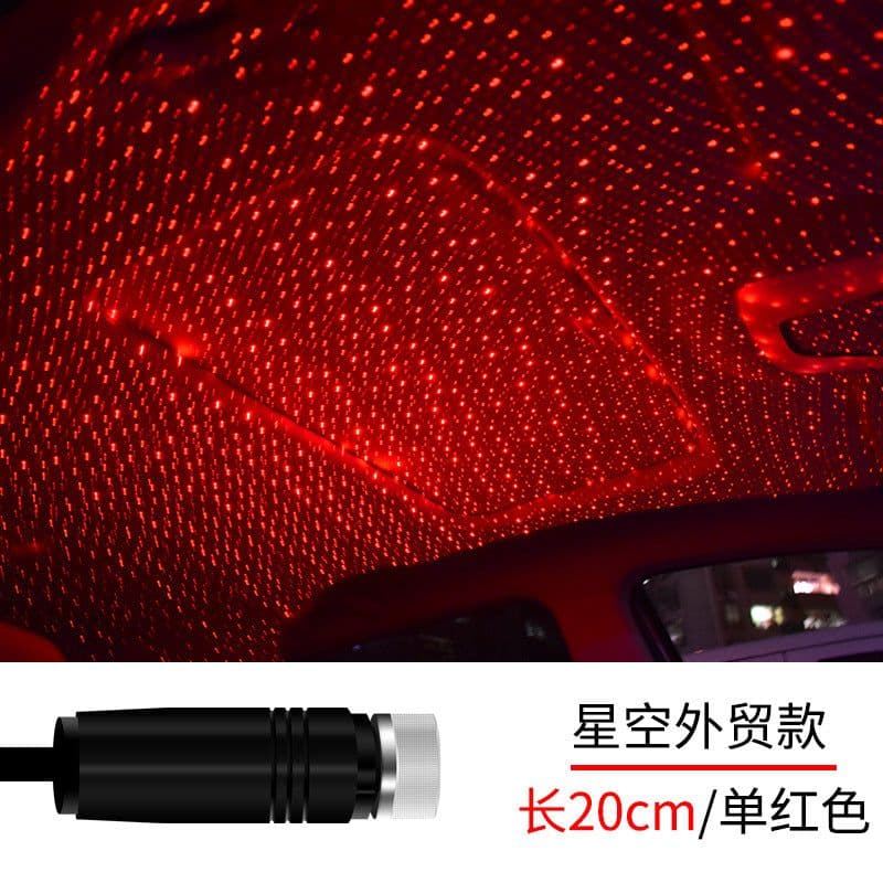 image-Car welcome light usb starry sky light laser projection car voice control atmosphere light car roof full of stars led atmosphere light