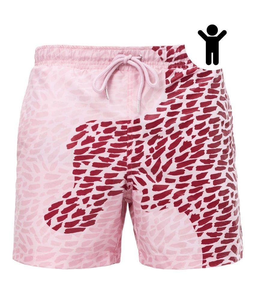 image-Spot European and American cross-border parent-child models Explosive models Water-changing beach pants Men's plus size shorts Temperature-sensing color-changing swimming trunks