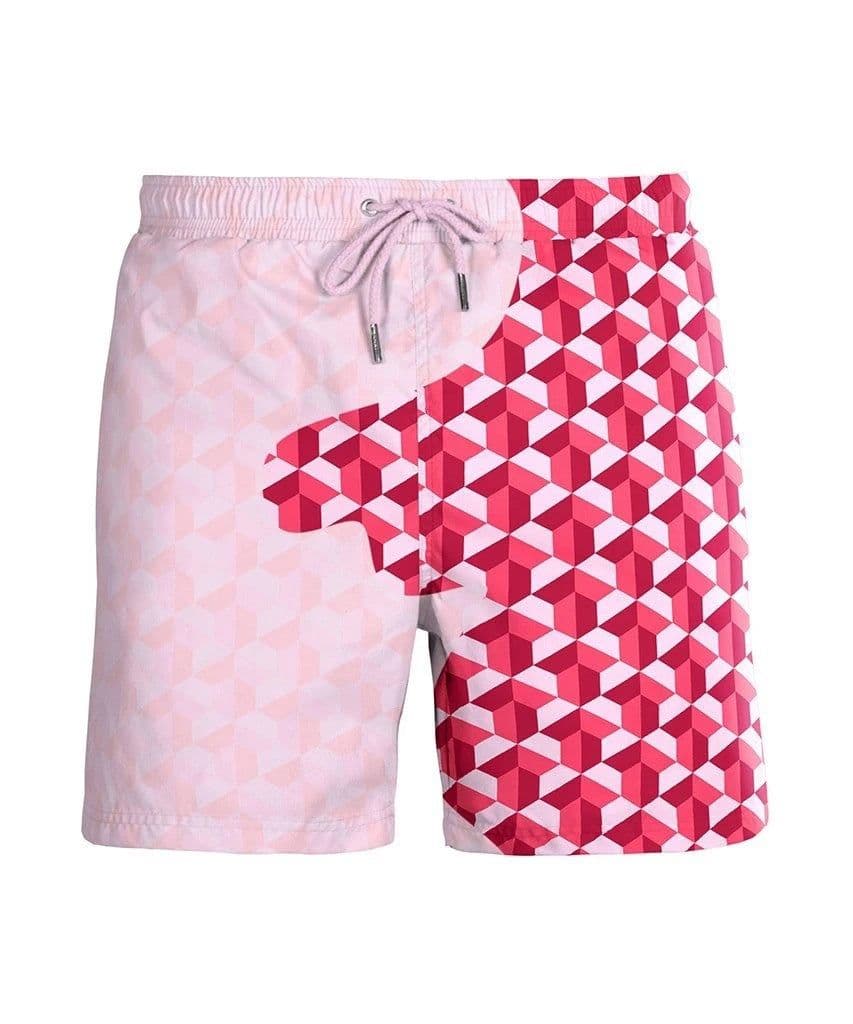 image-Spot European and American cross-border parent-child models Explosive models Water-changing beach pants Men's plus size shorts Temperature-sensing color-changing swimming trunks