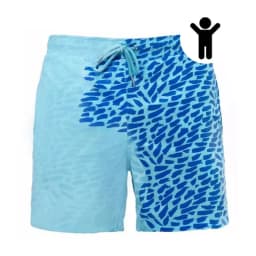 image-Spot European and American cross-border parent-child models Explosive models Water-changing beach pants Men's plus size shorts Temperature-sensing color-changing swimming trunks