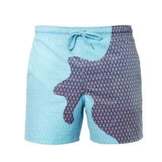 image-Spot European and American cross-border parent-child models Explosive models Water-changing beach pants Men's plus size shorts Temperature-sensing color-changing swimming trunks