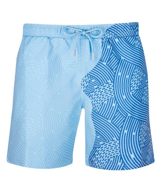 image-Spot European and American cross-border parent-child models Explosive models Water-changing beach pants Men's plus size shorts Temperature-sensing color-changing swimming trunks